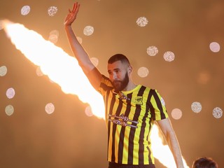 Karim Benzema v drese Al Ittihad.