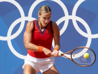 Slovenská tenistka Anna Karolína Schmiedlová počas OH v Paríži 2024. 