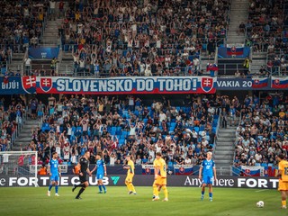 Momentka zo zápasu Slovensko - Rumunsko