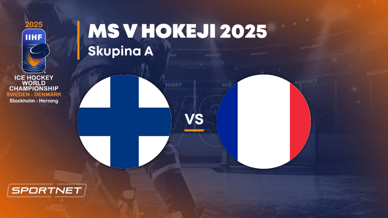 Fínsko - Francúzsko: ONLINE prenos zo zápasu na MS v hokeji 2025 vo Švédsku a Dánsku.