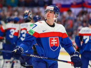 Šimon Nemec na MS v hokeji 2024.