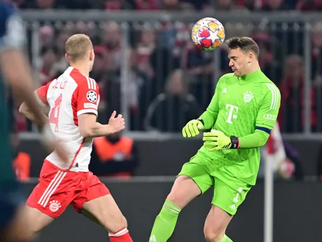 Manuel Neuer počas odvety štvrťfinále Ligy majstrov Bayern Mníchov - Arsenal FC. 