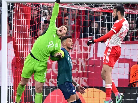 Manuel Neuer počas odvety štvrťfinále Ligy majstrov Bayern Mníchov - Arsenal FC. 