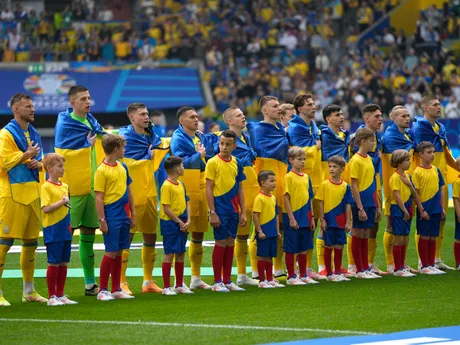 Futbalisti Ukrajiny v zápase Slovensko - Ukrajina v skupine E na EURO 2024 (ME vo futbale).