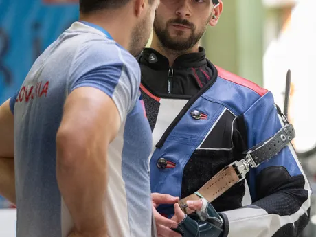 Slovenský strelec Patrik Jány na OH v Paríži 2024. 