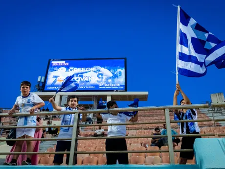 Futbalový štadión v meste Heraklion pred prípravným zápasom Grécko - Slovensko.