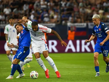 Fotka zo zápasu Slovensko - Taliansko na EURO U21 2025.