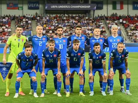 Tím Slovenska pred zápasom Slovensko - Taliansko na EURO U21 2025.